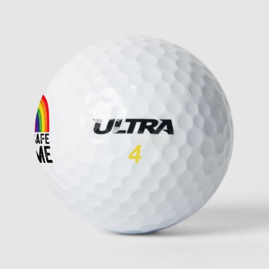 Je bent veilig bij mij LGBTQ Pride Maand Rainbow Golfballen (Logo)