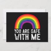 Je bent veilig bij mij LGBTQ Pride Maand Rainbow Kaart (Voorkant)