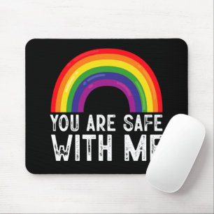 Je Bent Veilig Bij Mij LGBTQ Pride Maand Regenboog Muismat