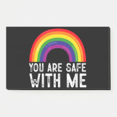 Je Bent Veilig Bij Mij LGBTQ Pride Maand Regenboog Post-it® Notes (Voorkant)