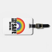 Je bent veilig bij mij LGBTQ Rainbow Pride Bagagelabel (Voorkant horizontaal)