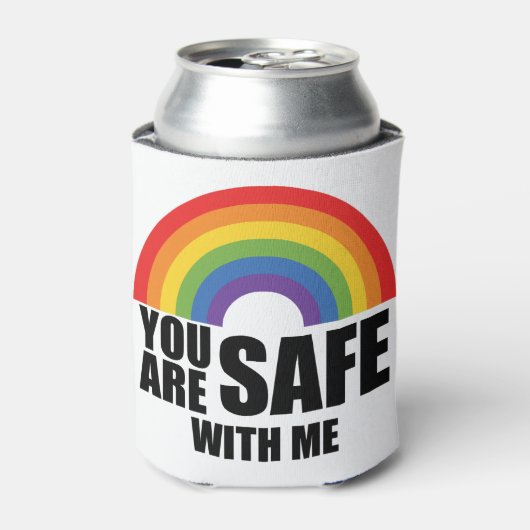Je bent veilig bij mij LGBTQ Rainbow Pride Blikjeskoeler