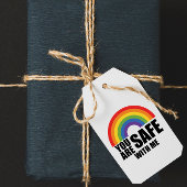 Je bent veilig bij mij LGBTQ Rainbow Pride Cadeaulabel