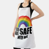 Je bent veilig bij mij LGBTQ Rainbow Pride Schort (Insitu)