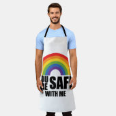 Je bent veilig bij mij LGBTQ Rainbow Pride Schort (Gedragen)