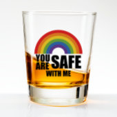 Je bent veilig bij mij LGBTQ Rainbow Pride Shot Glas