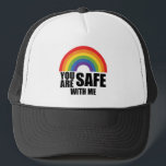 Je bent veilig bij mij LGBTQ Rainbow Pride Trucker Pet<br><div class="desc">Je bent veilig bij mij LGBTQ Rainbow Pride</div>