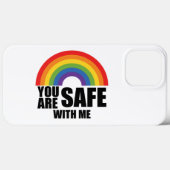 Je Bent Veilig Bij Mij LGBTQ Regenboog Pride Case-Mate iPhone Case (Achterkant (horizontaal))