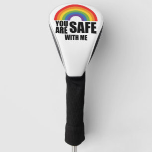 Je Bent Veilig Bij Mij LGBTQ Regenboog Pride Golfheadcover