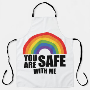 Je Bent Veilig Bij Mij LGBTQ Regenboog Pride Schort