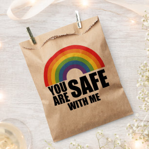 Je Bent Veilig Bij Mij LGBTQ Regenboog Trots  Bedankzakje