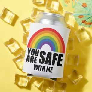 Je Bent Veilig Bij Mij LGBTQ Regenboog Trots Blikjeskoeler