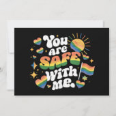 Je bent veilig met mij LGBT Rainbow Gay Kaart (Voorkant)