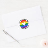 Je bent veilig om je te zijn rondom mij regenboog ronde sticker (Envelop)