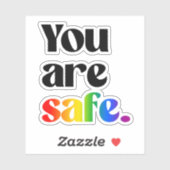 Je bent veilig sticker (Vel)