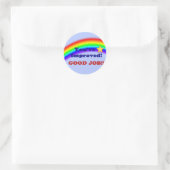 Je bent verbeterd! Regenboog Sticker, klein Ronde Sticker (Tas)