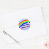 Je bent verbeterd! Regenboog Sticker, klein Ronde Sticker (Envelop)