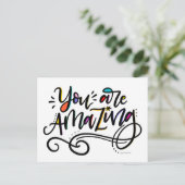 Je bent verbluffend, met de hand geschreven briefkaart (Staand voorkant)