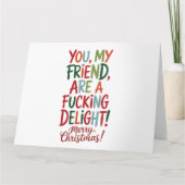 Je bent verdomd blij met een vrolijk kerstfeest kaart (Voorkant)