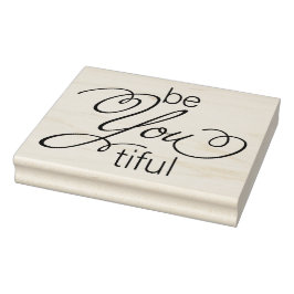 Je bent verlegen - je bent mooi rubberstempel