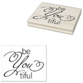 Je bent verlegen - je bent mooi rubberstempel (Gestempeld)