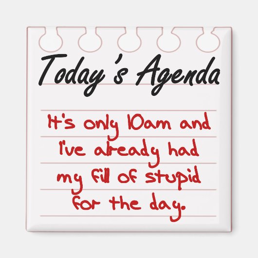 Je bent vol met dom magneet (Voorkant)