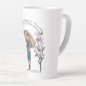 Je bent vol schoonheid latte mok (Rechterhoek)