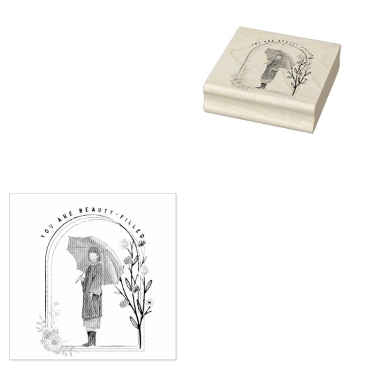 Je bent vol schoonheid rubberstempel (Gestempeld)