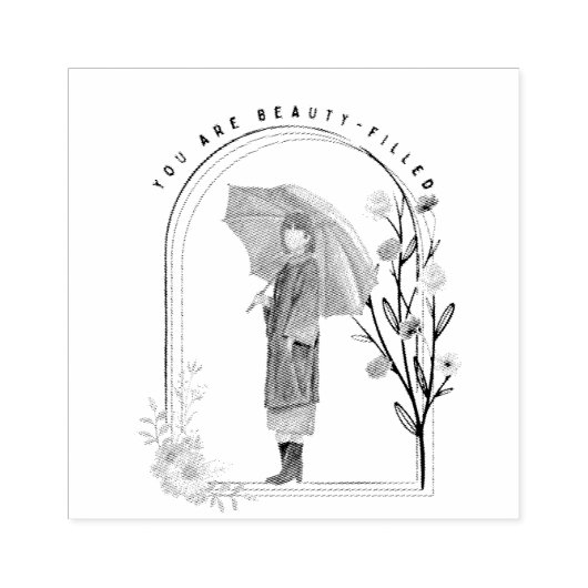 Je bent vol schoonheid rubberstempel (Afrduk)