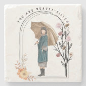 Je bent vol schoonheid stenen onderzetter (Voorkant)