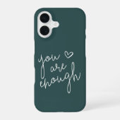Je bent voldoende | Handgeschreven Inspirerend pri iPhone 16 Hoesje (Achterkant)