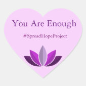 Je bent voldoende kriticker hart sticker (Voorkant)