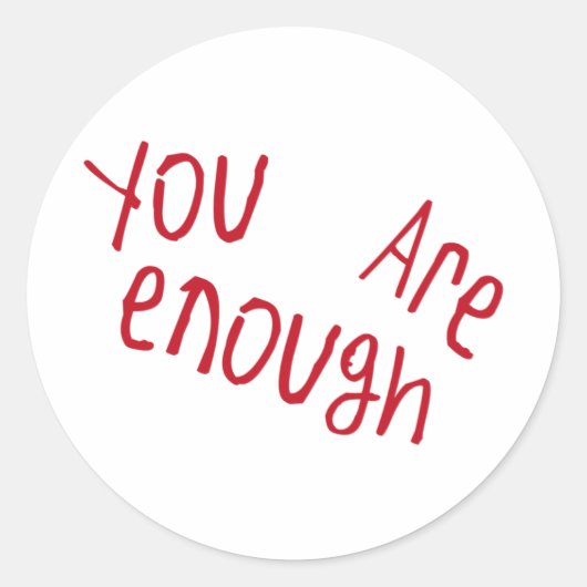 Je bent voldoende kriticker ronde sticker (Voorkant)