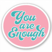 Je bent voldoende kriticker sticker (Voorkant)