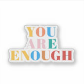 Je bent voldoende kriticker sticker (Voorkant)