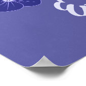 "Je bent voldoende" paarse bloemen afdrukken Poster (Hoek)