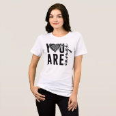 Je Bent Voldoende Tri-Blend Shirt (Voorkant volledig)