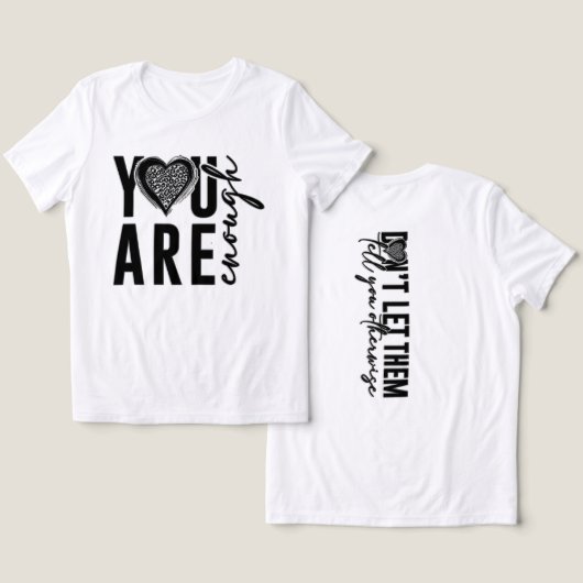 Je Bent Voldoende Tri-Blend Shirt (Ontwerp Voorkant & Achterkant)