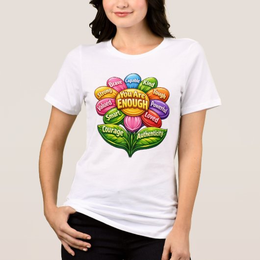 Je Bent Voldoende Tri-Blend Shirt (Voorkant)