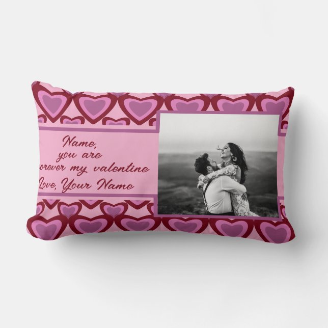 Je bent voor altijd mijn valentijn aangepaste foto kussen (Voorkant)
