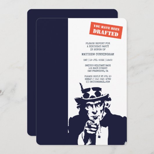 Je bent voorbereid! Birthday Party Kaart (Voorkant / Achterkant)