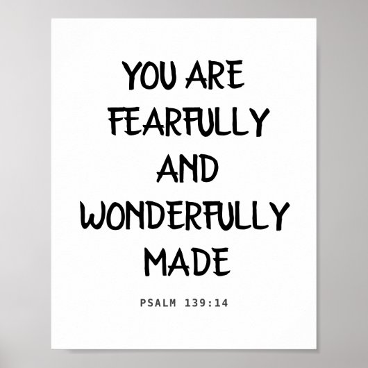 Je bent vreeswekkend en wonderbaarlijk, Psalm 139: Poster (Voorkant)