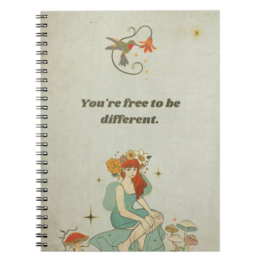 Je bent vrij om anders te zijn notitieboek (Voorkant)