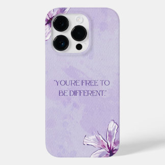 Je bent vrij om Paarse Artsy te zijn Case-Mate iPhone 14 Pro Hoesje