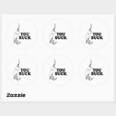 Je bent waardeloos ronde sticker (Vel)