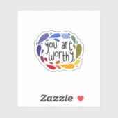 JE BENT WAARDIG STICKER (Vel)