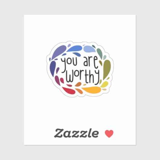 JE BENT WAARDIG STICKER (Vel)