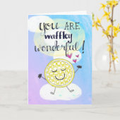 "Je bent wafelhoogst geweldig" kaart (Gele Bloem)