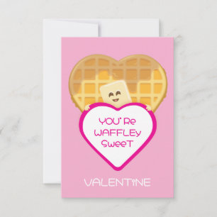 “Je bent Waffelzoet” Valentijnkaart voor Kinderen Bedankkaart