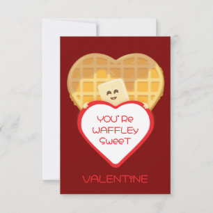 “Je bent Waffelzoet” Valentijnkaart voor Kinderen Bedankkaart
